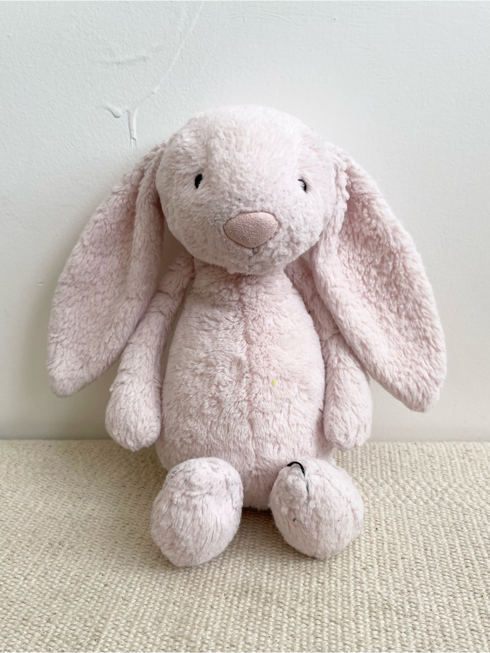 Jellycat BABY Light Pink 12” Bashful Bunny Light Pink Nose Retired Pink Tag HTF